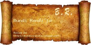 Bundi Renáta névjegykártya